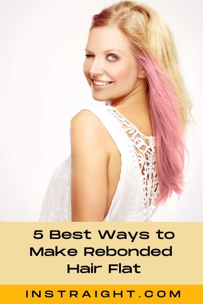 model with sleek colored hair